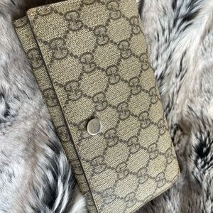 Gucci canvas trifold wallet